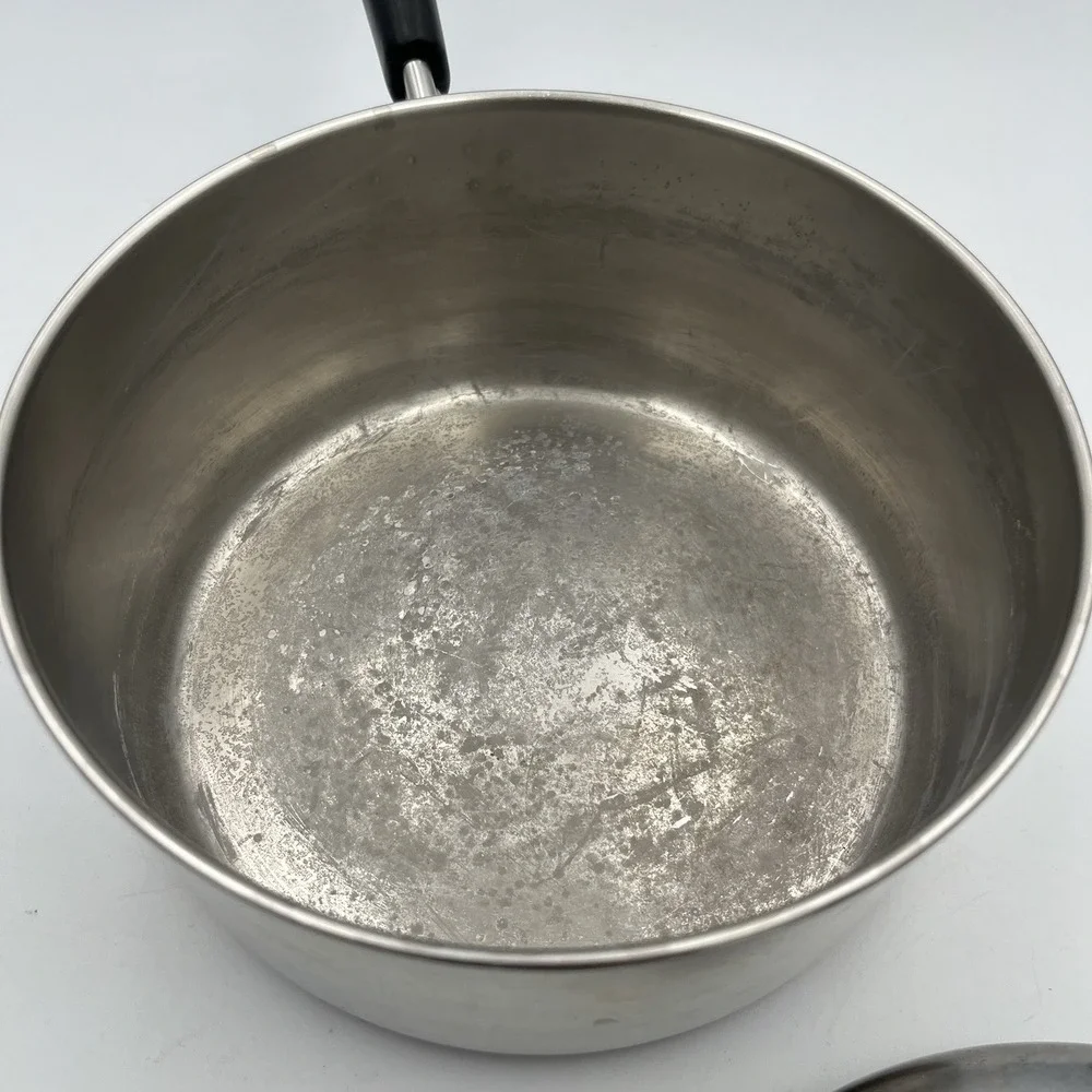 Vintage ~ Revere Ware Stainless Steel 2 QT. Sauce Pan With Lid ~ #93k ~ USA